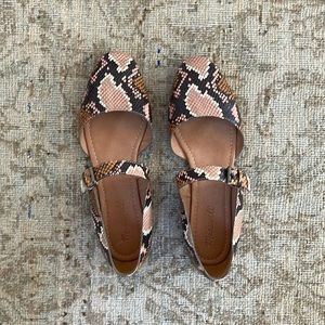 Madewell snake skin flats
